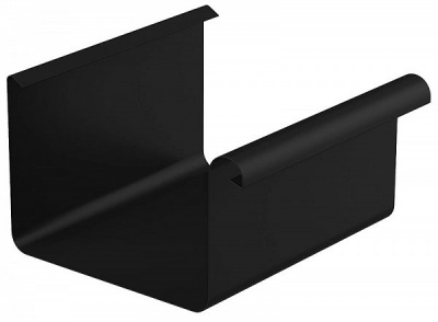Детальное фото желоб (4 м.) stal2, 125/80 мм, цвет черный, galeco